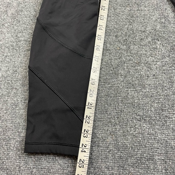 LULULEMON Women’s Black Cropped Mesh sides Leggings Size: 8 - Picture 9 of 11